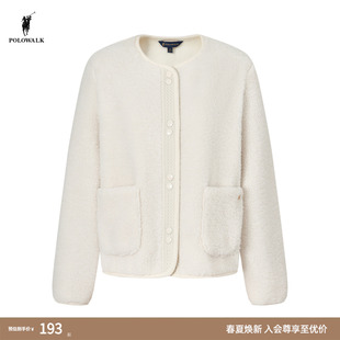 POLOWALK旗舰店女式外套保罗秋冬新品摇粒绒气质时尚淑女风外套衣