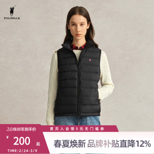 POLOWALK旗舰店2025秋冬新品女士羽绒马甲背心保暖百搭休闲外套