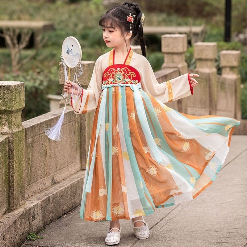 汉服男童2024新款春季襦裙古装中国风超仙连衣裙儿童女古风唐装夏