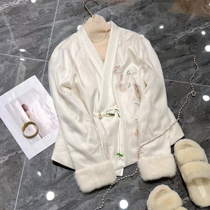 新中式女装国风高级感超好看盘扣棉服外套女秋冬新款