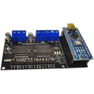 SimpleFOC 双路无刷电机开发 Arduino 核心板有感无感FOC驱动控制