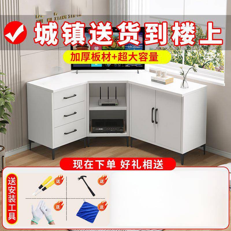 小户型客厅拐角转角电视柜家用农村宽大拐角储物柜加宽墙角电视柜