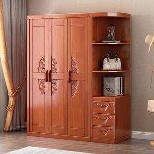 中式实拉木衣柜对门推开六门大容橱量衣柜卧室经济ARK橡胶木大衣