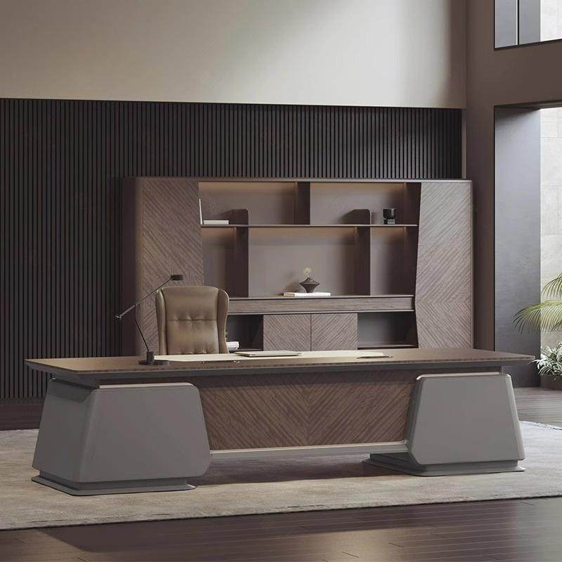 总裁办公桌老板桌椅具组长合事总经理室家高档UXU董现代大班台办