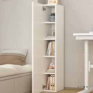 夹缝收纳细柜实木书架15 20 25 30cm窄边柜靠墙定 制储物角柜