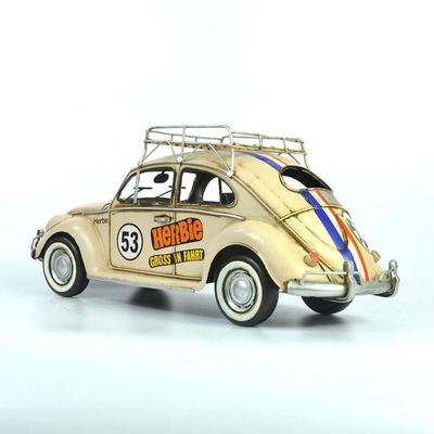 复古车铁皮车汽模型大众甲壳旅行版虫l老爷摆QGL件家居软装模具