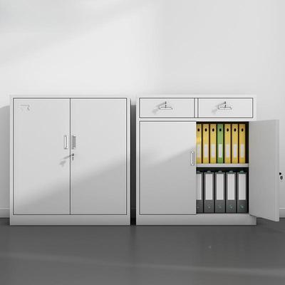 文件柜矮柜料柜办公柜带资柜锁抽屉式落地档案KDH物储柜办公室铁