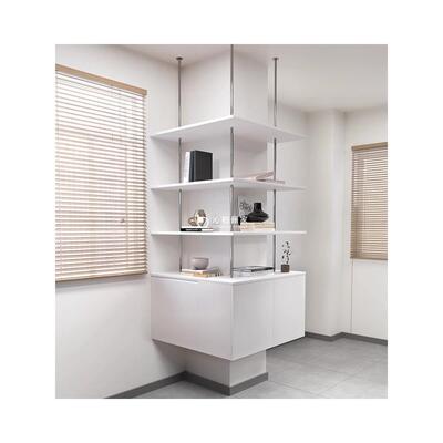 奢金轻属吊柜壁挂转纳角柜现代简约创不锈钢多层书架展示AQK架收