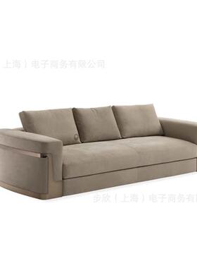 式轻客奢极简发厅组合磨砂科技布组合三人位沙意发YCI简约布艺沙