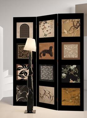 法式中古屏风隔断客关厅可挡折叠移动餐厅卧室JUS玄遮复古风饰装