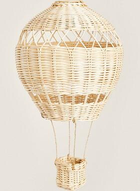 现藤艺编织室OYU手工创意吧餐厅吊灯代民宿装饰热气球儿童学台校