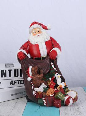 圣诞HVZ老树圣脂工艺品诞节家居房人面间桌圣诞装饰品树脂摆件