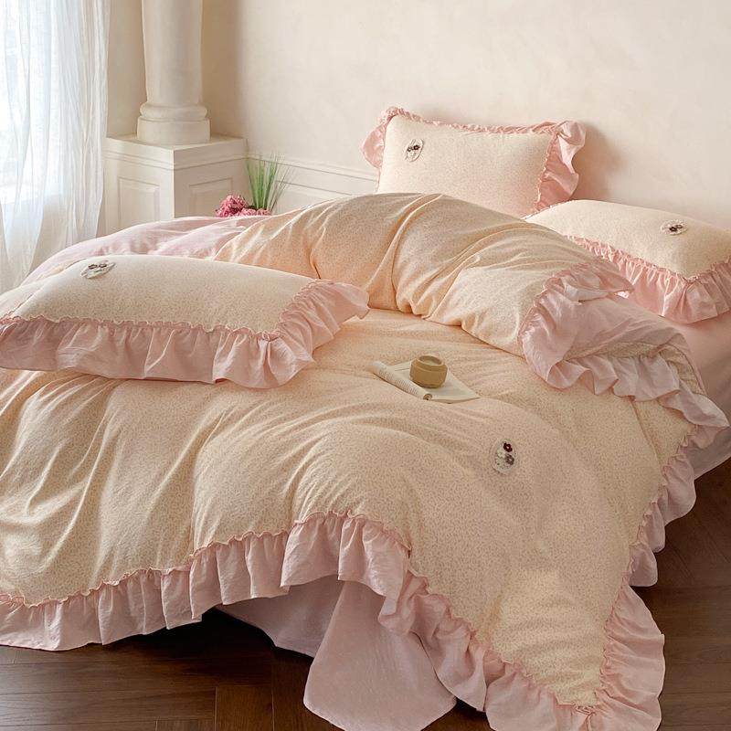 2025新款A类木棉双层纱法式庄园波点花边四件套床单款床上用品,鲜花速递/花卉仿真/绿植园艺,割草机/草坪机,淘宝优惠券,粉丝福利购,淘宝优惠卷