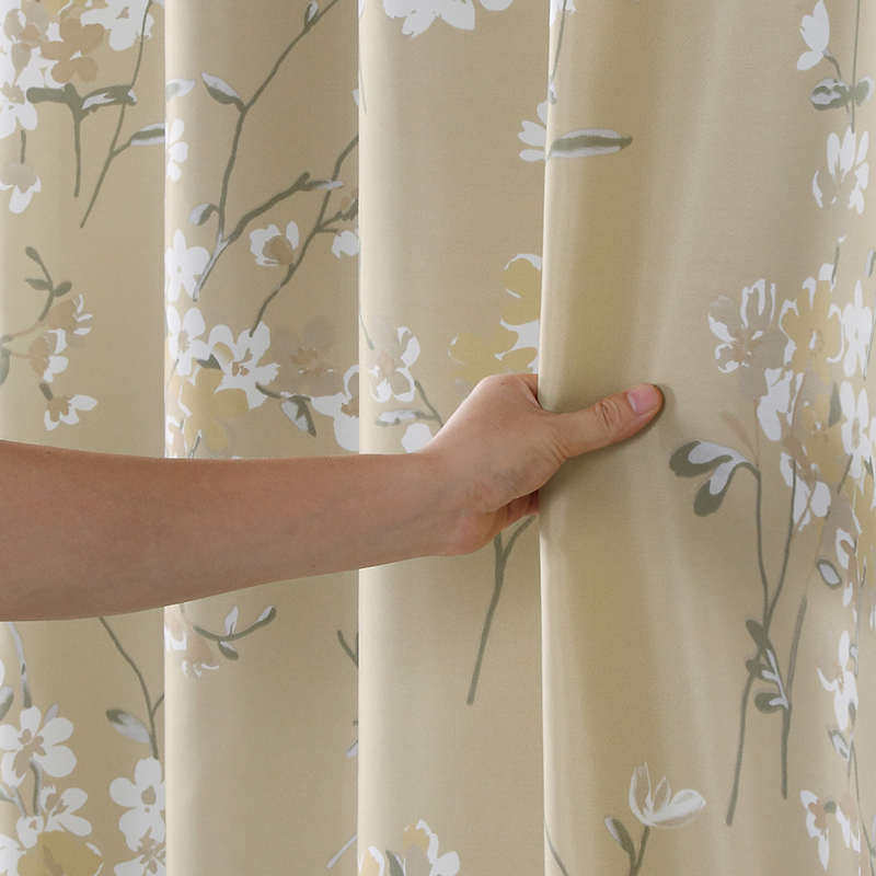 中式田园浴帘涤纶加厚帘门帘隔断干湿分离浴室窗帘卫生间防水防霉