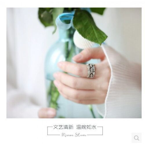srrmhyn小鱼可爱游鱼手工戒指开口可调节指环生日礼物潮