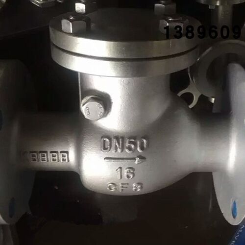304不锈钢旋启式法兰止回阀H44W-16P水泵单向阀CF8挡板逆止DN100
