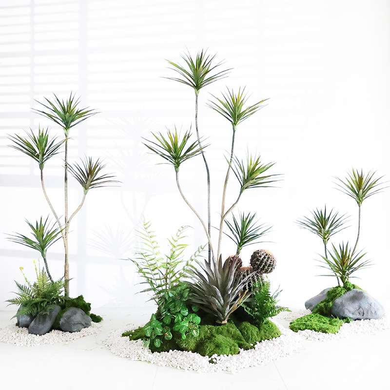 千年木仿真绿植高端轻奢大型室内客厅龙血树假花植物盆栽落地摆件