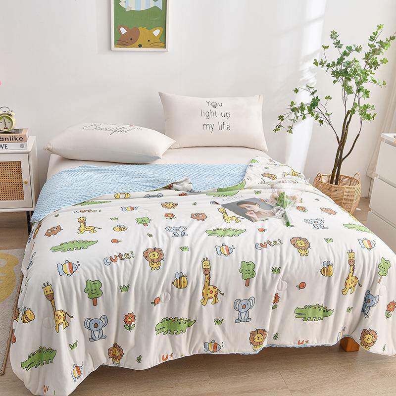 直播网红爆款A类母婴级针织棉冰豆豆被两用被凉感被独版被子被芯4