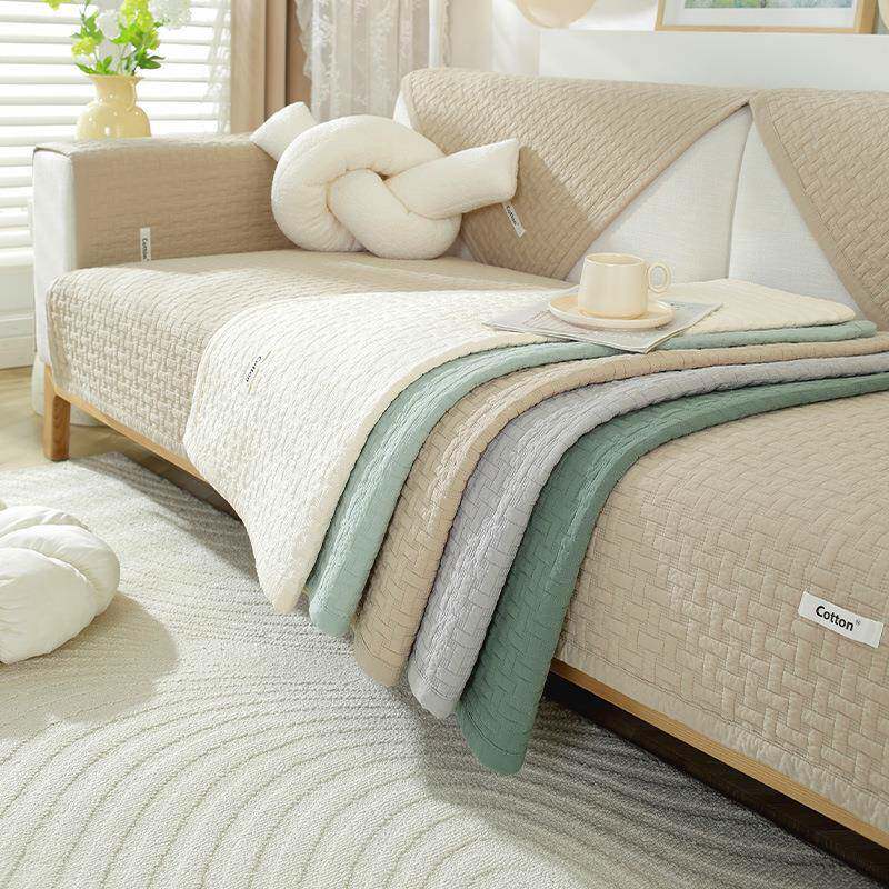 新款纯棉沙发垫四季通用全棉布艺防滑坐垫盖布巾简约现代沙发套罩