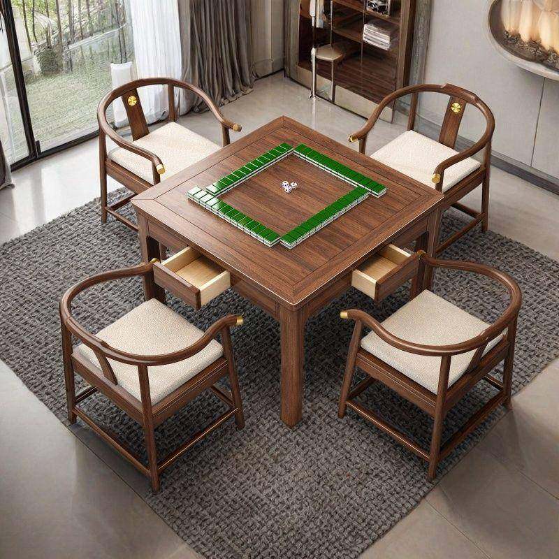 实木茶桌桌椅组合掼蛋打牌小型方桌正方形棋牌中式餐桌八仙桌家用,电子元器件市场,其它元器件,淘宝优惠券,粉丝福利购,淘宝优惠卷