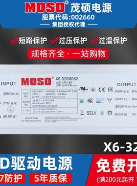 MOSO茂硕电源X6-320M041/062/143/230/V457防水隧道灯路灯LED驱动