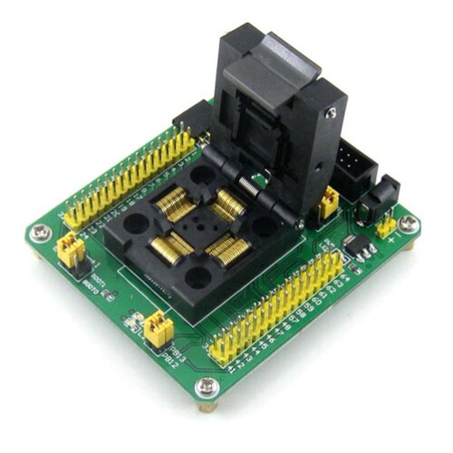 STM32专用编程座 烧写座 QFP64 0.5mm 原装座子 JTAG/SWD编程接口