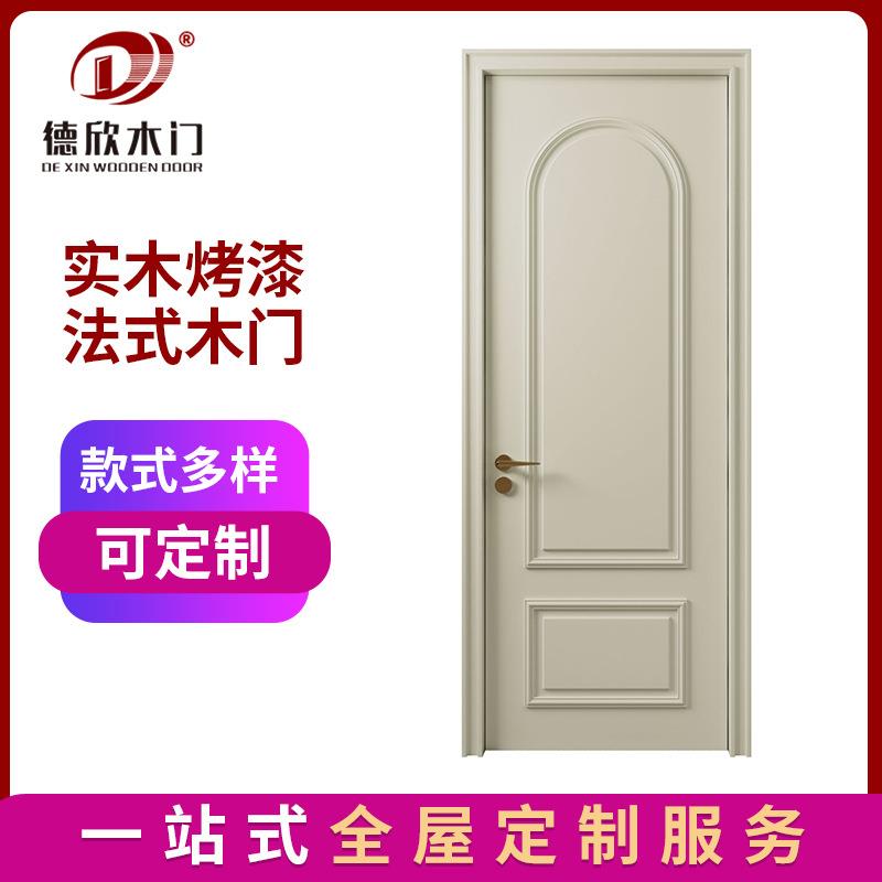原木门厂家 现代白色简约群租房公寓门 酒店卧室自用装修隔音门
