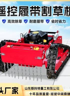 果林园林遥控割草机履带式除草机草坪修剪山地开荒碎草打草机