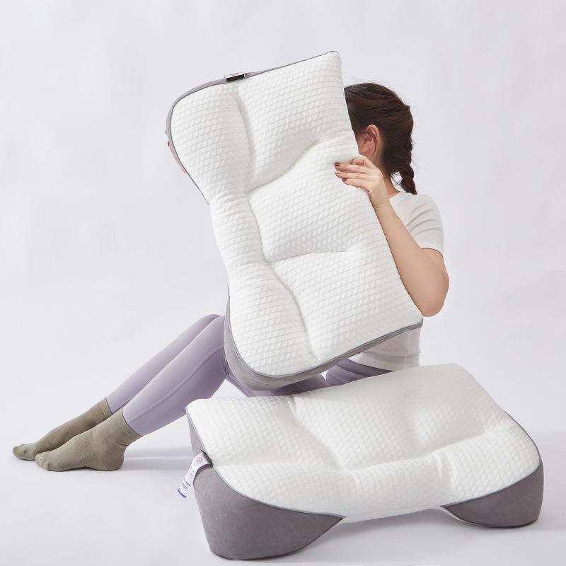 新款天丝针织棉喵喵枕枕头枕芯 单人学生宿舍护颈枕头枕芯