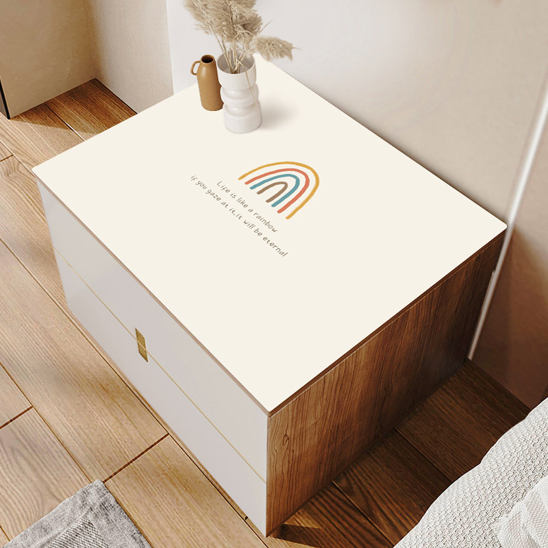 床头柜皮革桌布防水防油免洗卧室防尘罩硅胶茶几餐桌垫电视柜盖布