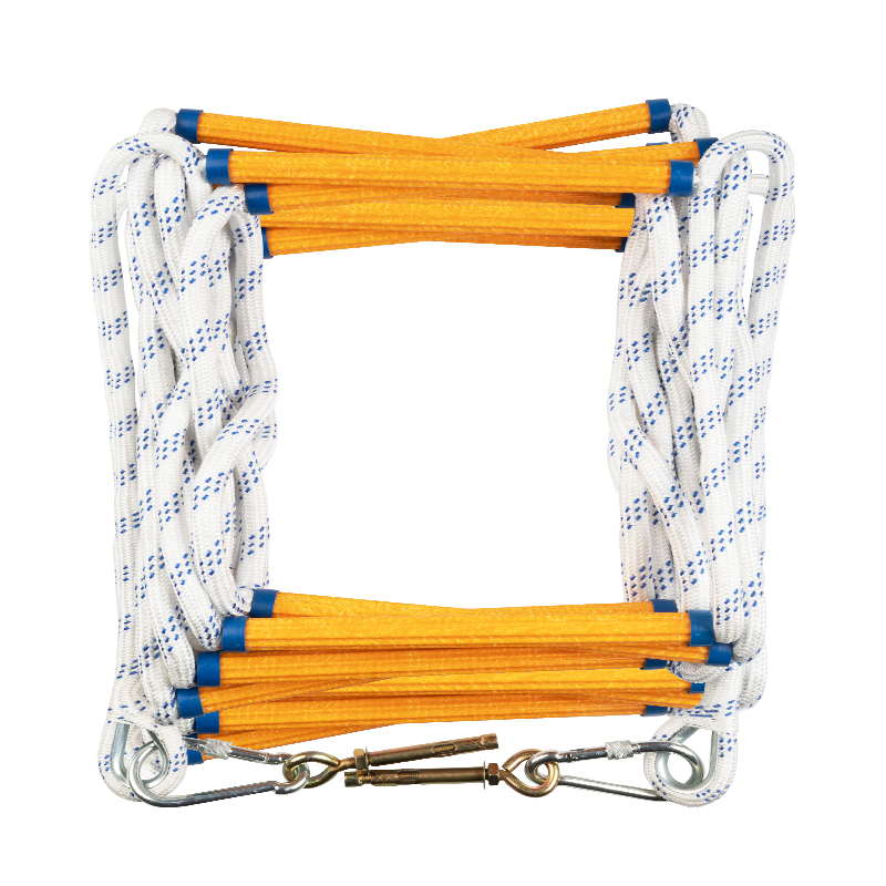 软梯绳梯10米20米救生绳安全绳梯爬树固定式折叠应急救援训练工具