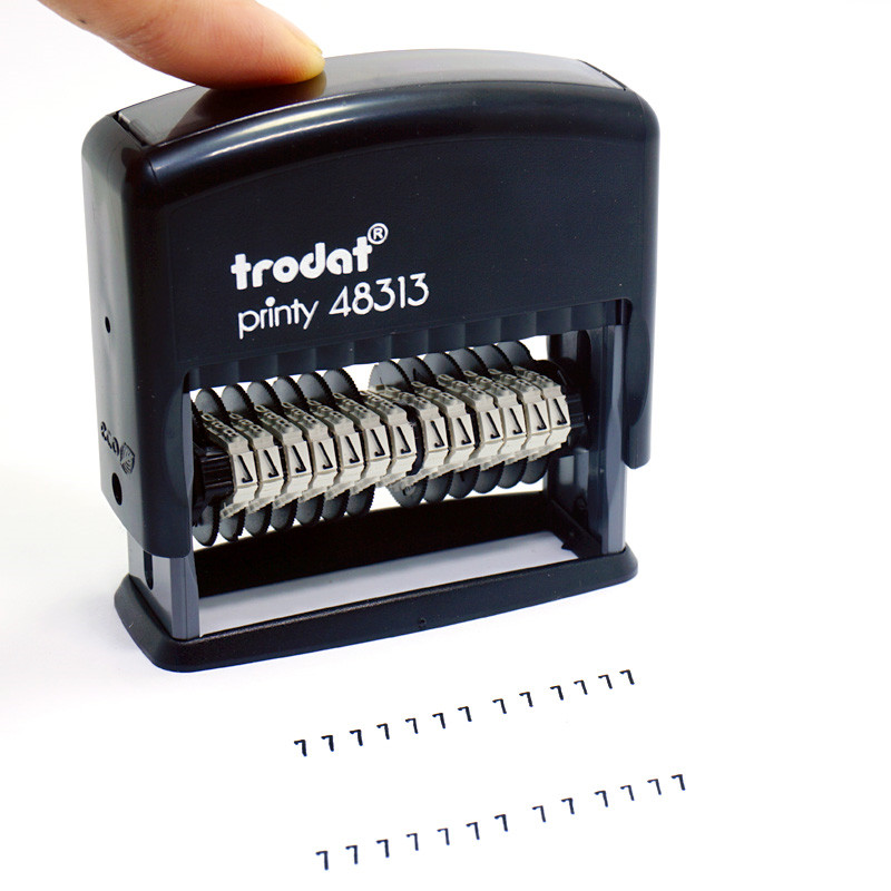 Trodat卓达48313自动出油回墨印章数字可调13位0-9档案编号日期章