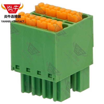 3.81mm炎牛层免螺丝接线端子YN15EDGKNHC/FM1.5-ST/KF2EDGKNH
