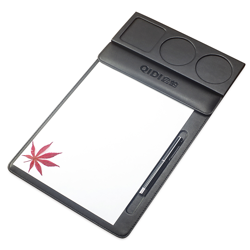 商务会议夹板垫磁性台垫办公板夹酒店皮写字便签夹PU皮集团定制