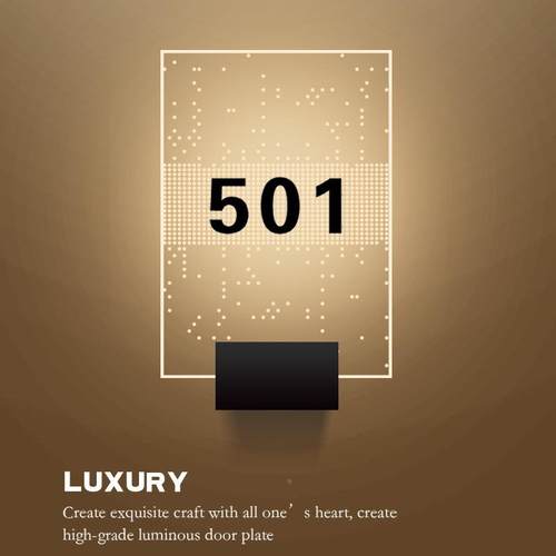 发光门牌牌包厢L门ED提示高无品牌/档酒V店带灯门牌号KT标识充牌