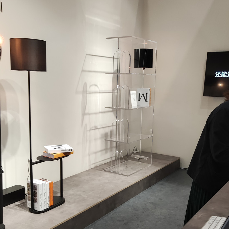 样品陈列亚克力透明书架创意家具装饰艺术摆件陈列架透明书册展架