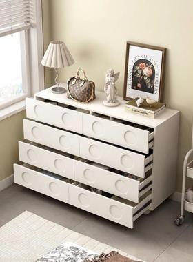 黑色复古八斗柜卧室电床纳储物柜ZJO斗柜客厅玄关柜视收沙发边尾