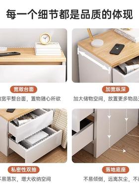 用头柜卧室家简易小型置物床架简约ds111现代收纳储物柜子2柜025