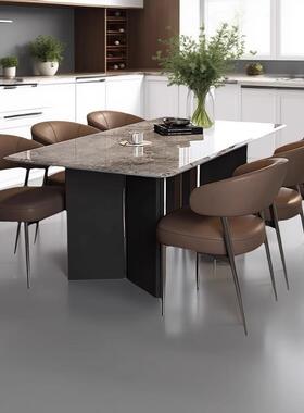 轻靠约背椅洽谈椅现代简餐椅感皮革风酒店休闲椅子85500式奢意极