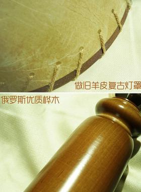 黑色布艺简法式复F777ST68古感轻奢氛围约现代卧灯室床头柜中古台