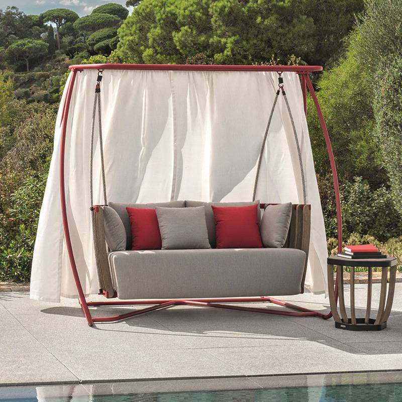 秋千户外庭院室内家用露台实木吊椅双人懒人摇椅单人阳台网红吊篮