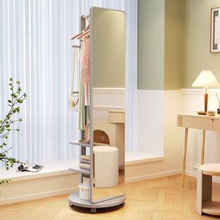 穿衣镜全身镜落地试衣镜衣帽架一体镜子实木挂衣架简易玄关仪容镜