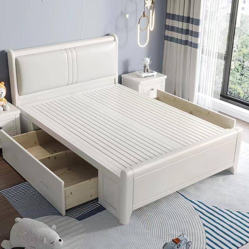 儿实木床单人童1.床2m橡胶木小OXL户型全实木现代简约1.5米工厂直