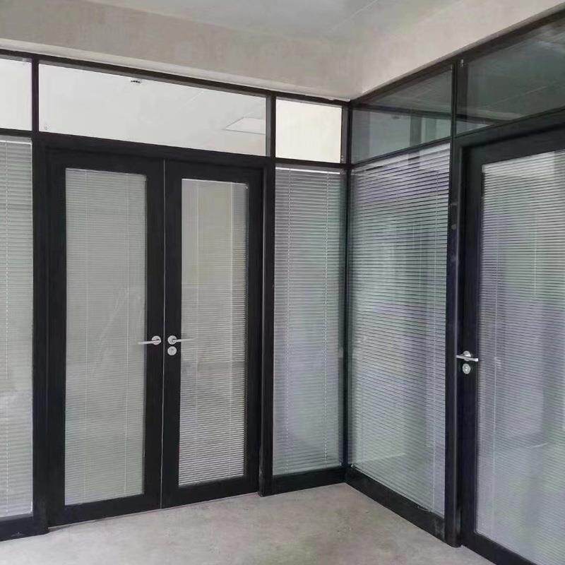 办公室玻璃隔断铝金空百叶合XOD单双玻隔断墙室中内字写楼办公玻