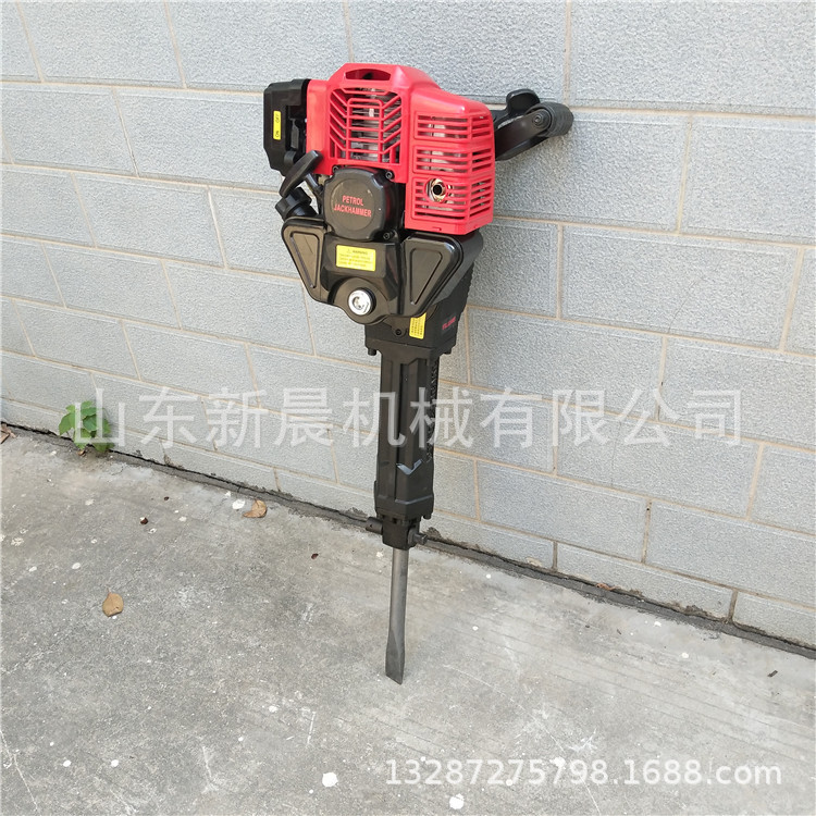 单人操作汽油镐 石头打眼破碎锤混凝土路面冲击钻