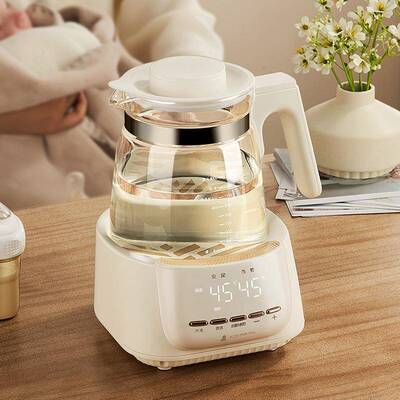 全15861玻璃恒温热水壶泡冲新用婴生儿专用家奶烧水壶调奶器505