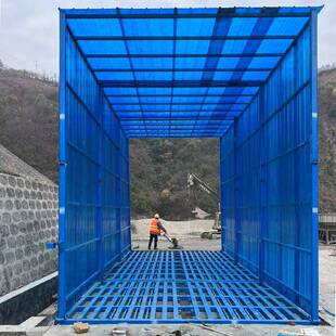 全封闭洗车台工地料场矿场各种工程洗车机封闭式洗轮机智能感应