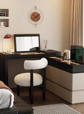 七号公寓意式极梳妆台柜一体柜现代纳卧室简QSV约床简尾化妆桌收