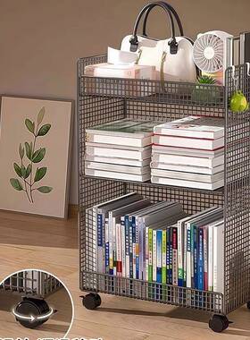 书旁小架可移动桌下置物桌架小推车落地学生书F98TS8TS书书包收纳