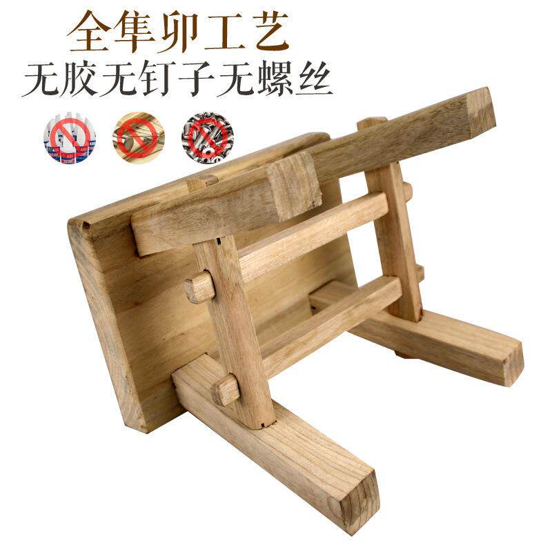 香樟木小板凳旧实木小木凳全卯角矮凳子四八榫叉凳原木风格怀LFP